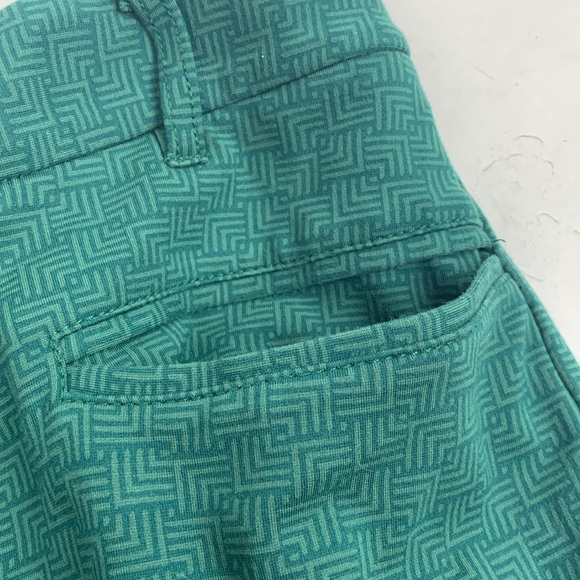 Betabrand Straight leg dress pants Green XS Zip button 4 pocket Cuff hem Stretch - Picture 8 of 13